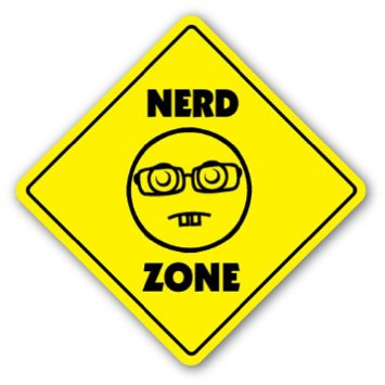 Amazon.com : NERD ZONE Sign novelty signs dork geek math wiz gift ...
