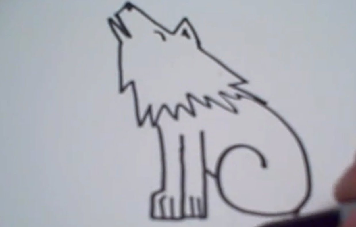 How to Draw a Cartoon Wolf - YouTube