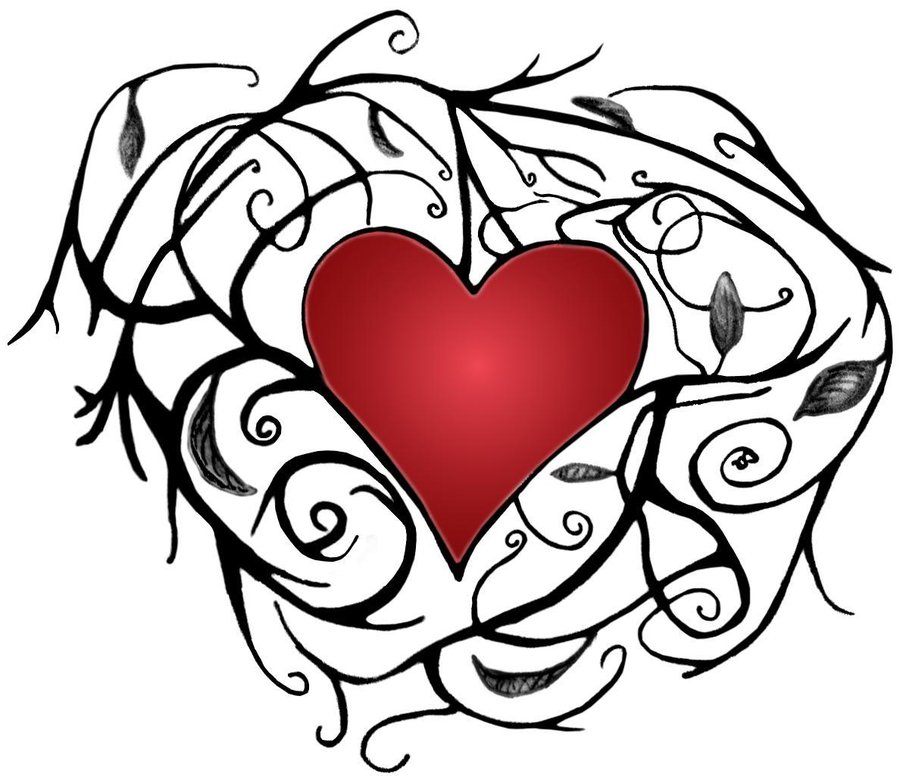 Heart Vine Drawings Images & Pictures - Becuo