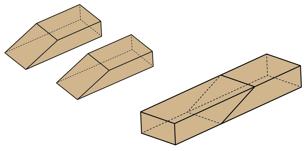 Scarf woodworking joints