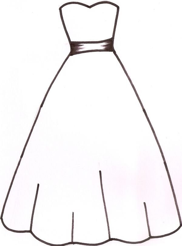Wedding Dress Template | Paper dresses | Pinterest