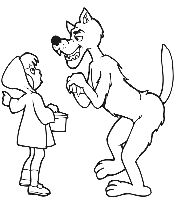 Little Red Riding Hood Coloring Pages To Print - Little Red Riding ...