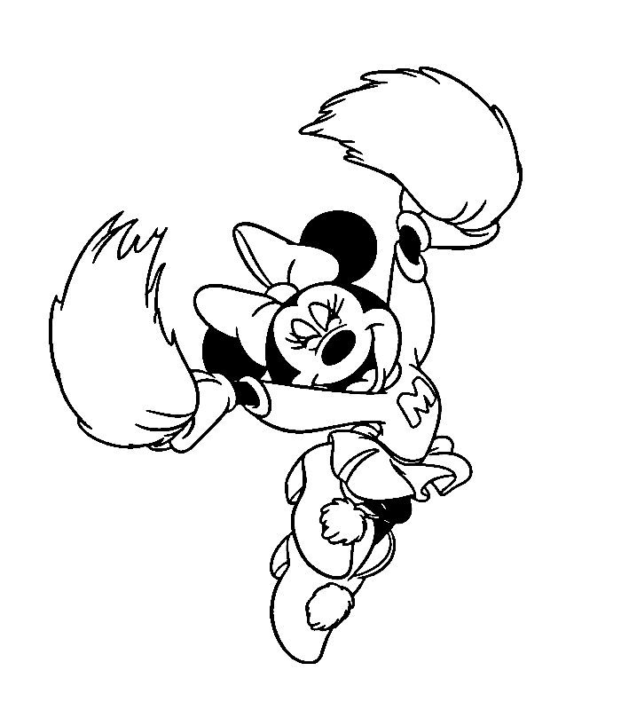 Minnie Roller Skating Coloring Page - Disney Coloring Pages on ...