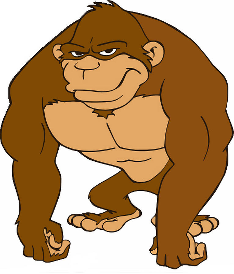 free cartoon gorilla clipart - photo #32