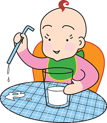 Baby with Glass of Milk | Baby Clip Art - Christart.com