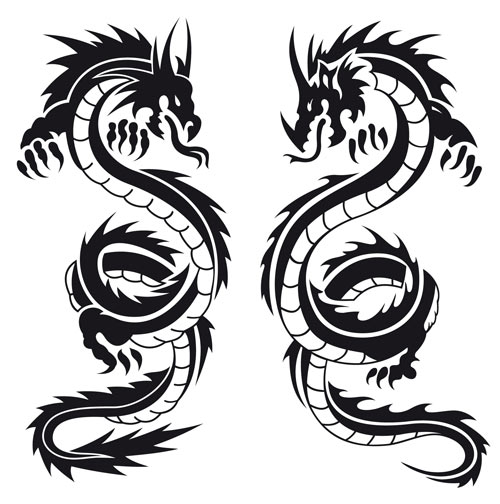 Vector dragon tattoo | Free Stock Vector Art & Illustrations, EPS ...