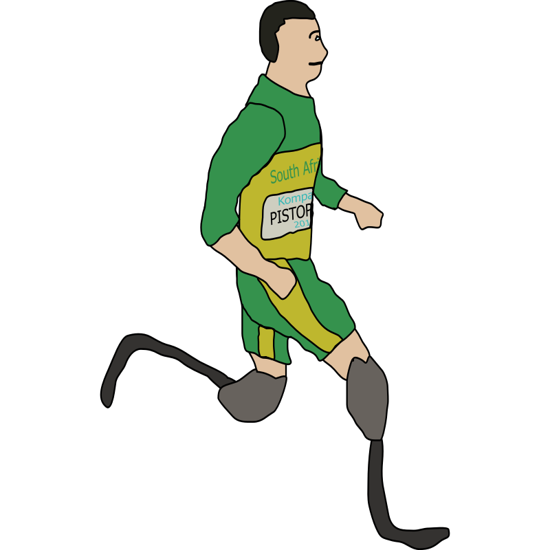 Clipart - Oscar Pistorius - Amputee Runner