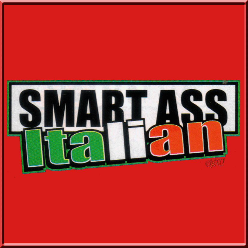 Smart Ass Italian Ribbed Tee Long Sleeve s M L XL 2X Italy Flag ...