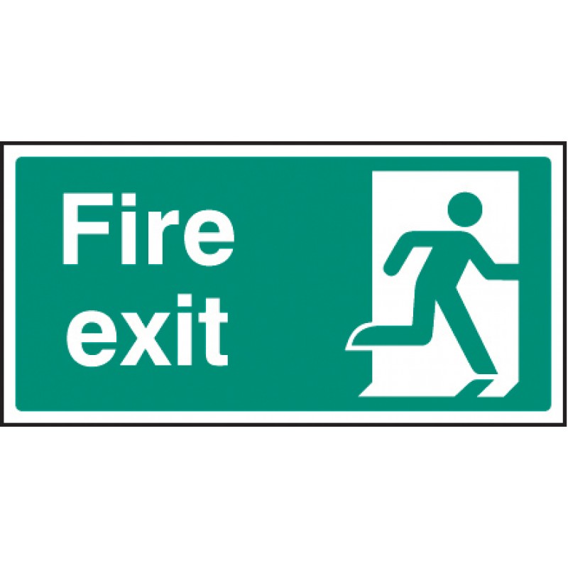 Fire exit signs - Final exit right | Polycarbonate | 300x150mm ...
