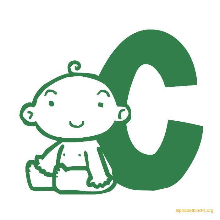 Baby Alphabet Blocks in Green | Alphabet Blocks Org