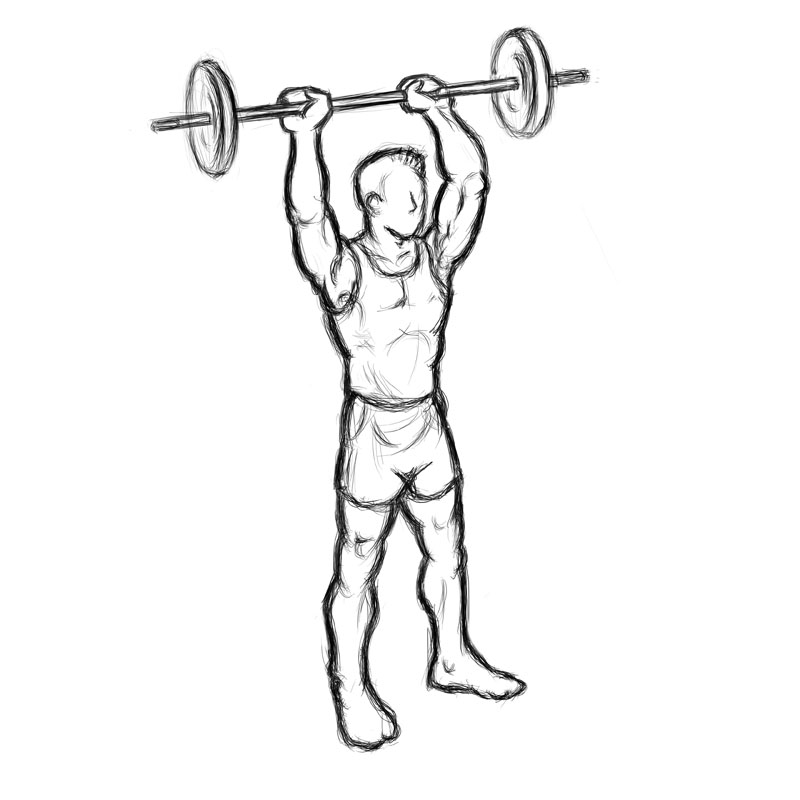 Tricep Exercise | Overhead Tricep Extension with Barbell