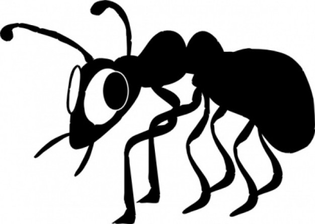 Cartoon Ant Silhouette clip art Vector | Free Download
