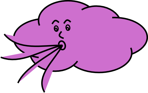 Windy Purple Cloud clip art - vector clip art online, royalty free ...