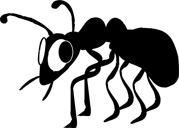 Cartoon Ant Silhouette clip art - vector clip art online, royalty ...