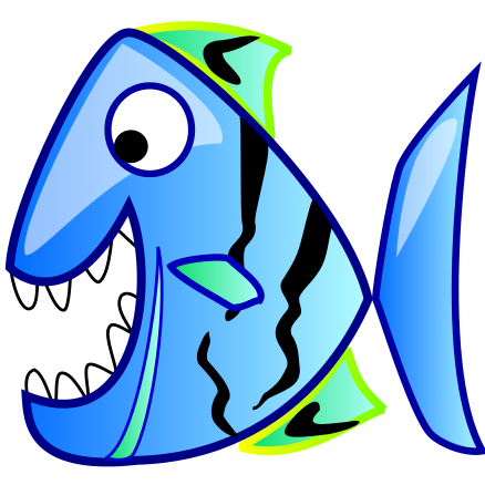 Fish W Big Teeth Clip Art Download
