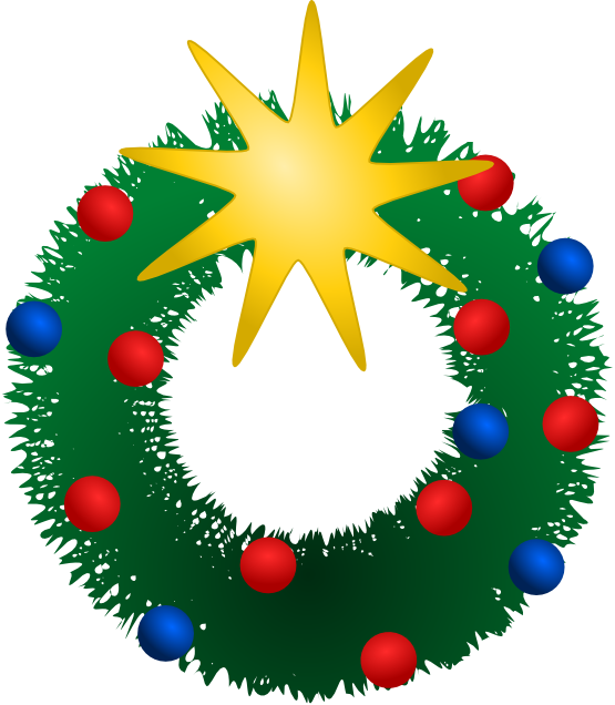 Clip Art: Xmas Wreath Christmas Holiday Art ... - ClipArt Best ...