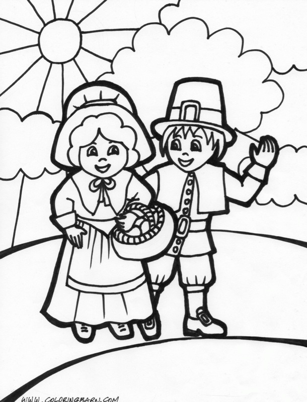 The Mommy Years: Pilgrims Coloring Sheet