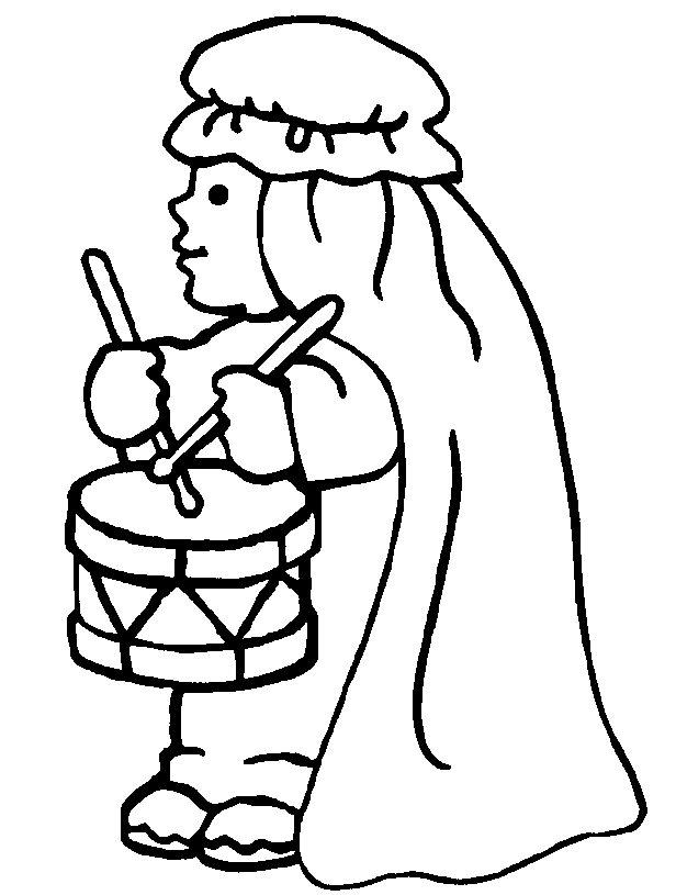 little drummer boy Colouring Pages