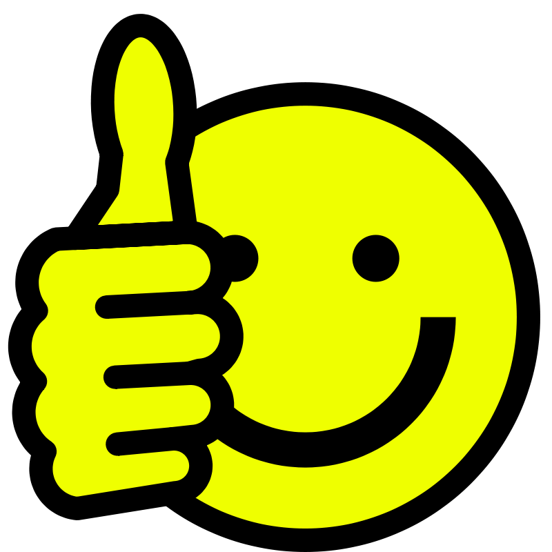Clip Art Smiley Face With Thumbs Up Tattoo