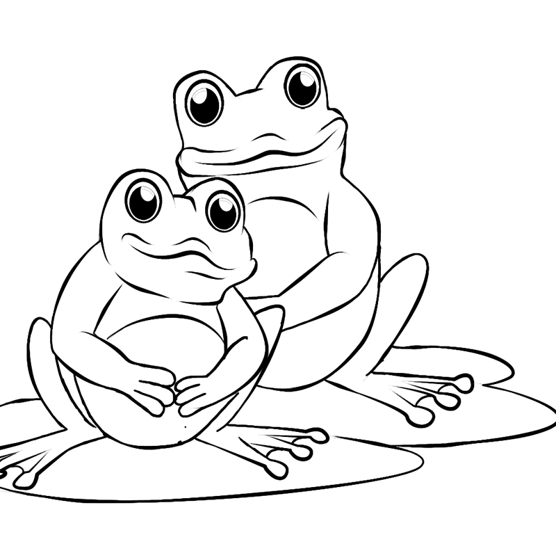 Frog Coloring Pages for Kids- Printable Coloring Sheets