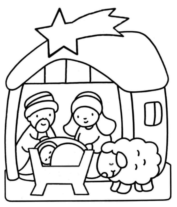 Birth of Jesus Coloring Pages | Nativity of Jesus Coloring pages ...