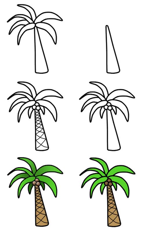 Palm Tree Drawings Clipartsco