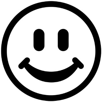 Amazon.com - Smiley Face Decal Sticker (black, 5 inch) - Wall ...