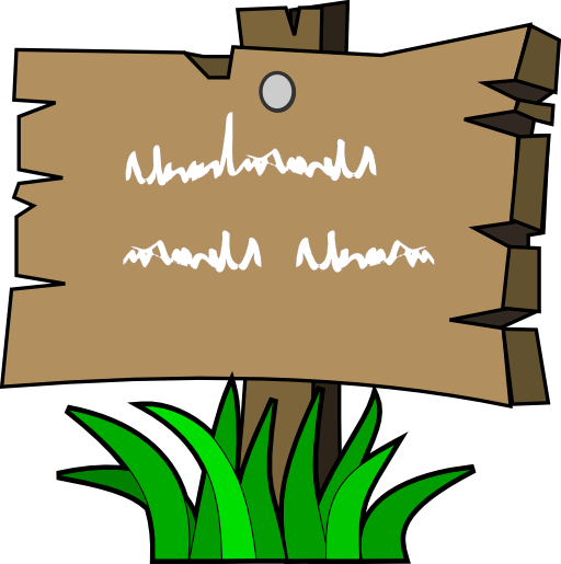 clipart-wood-signal-with-grass ...