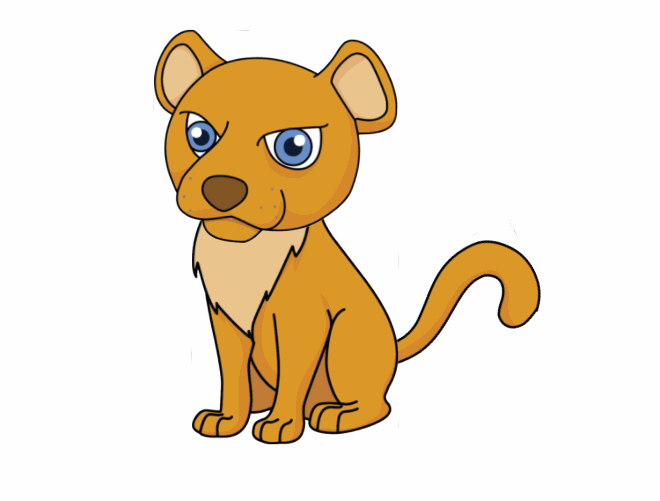 Animals Animated Clipart: baby_cougar_animation_5C : Classroom Clipart