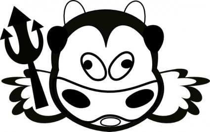 Download Evil Cow clip art Vector Free
