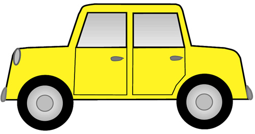 Yellow car sketch clipart, 15 cm long | Flickr - Photo Sharing!