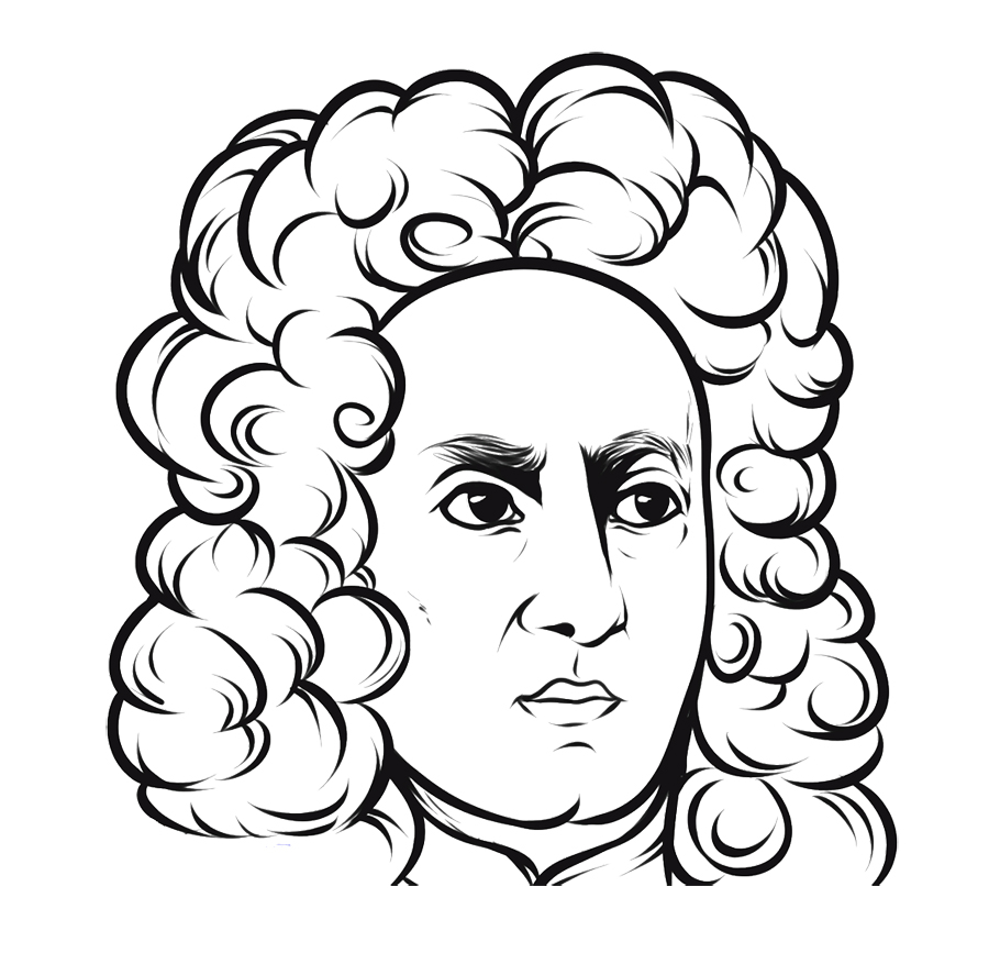 Face Angry Isaac Newton Coloring Page For Kids - Figure Coloring ...