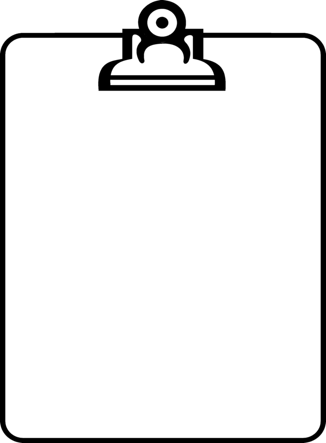 clipboard border Colouring Pages
