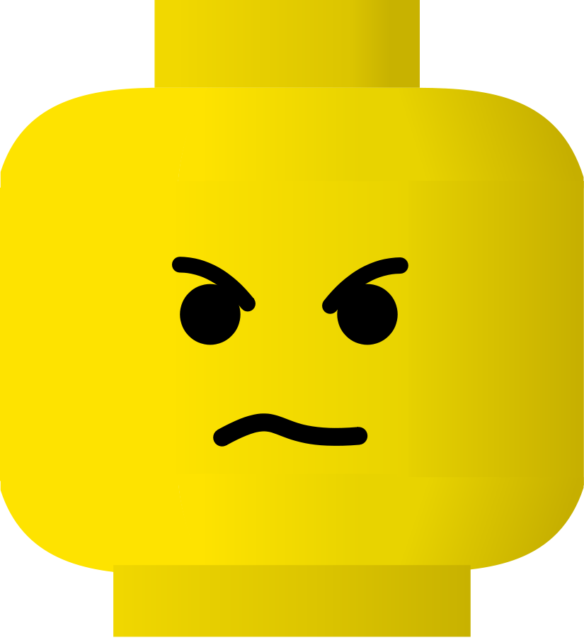 LEGO smiley angry SVG Vector file, vector clip art svg file ...