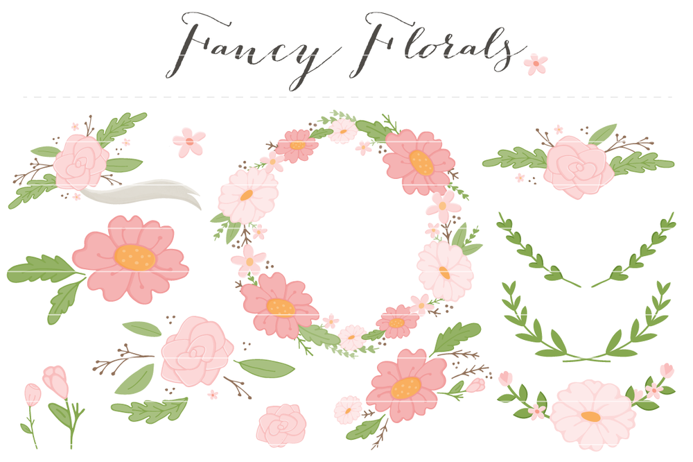 Baby Girl + Fancy Flowers Clip Art Available — Angie Sandy Art ...