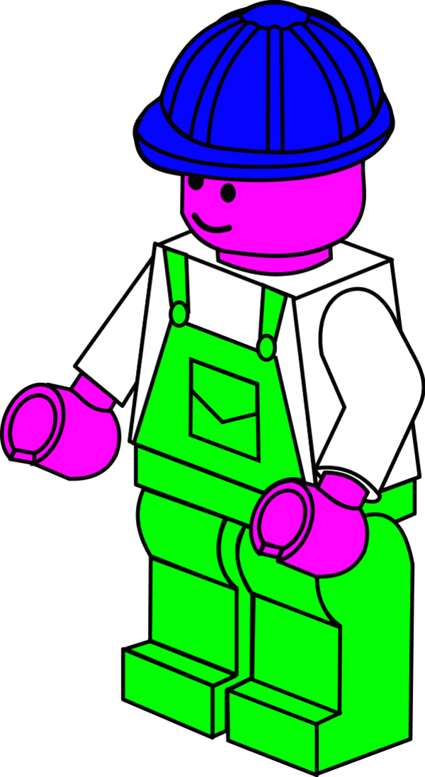 LEGO Town worker - vector Clip Art