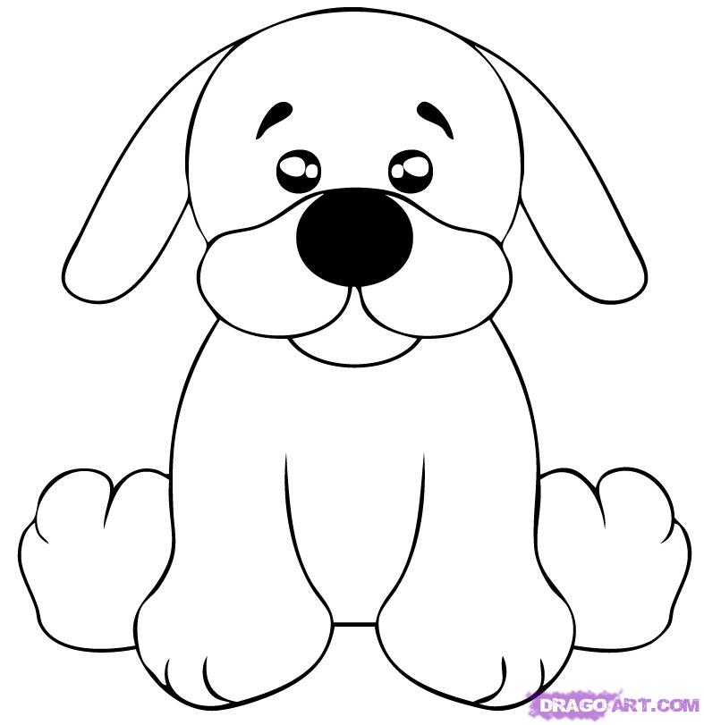 How to Draw a Puppy, Step by Step, Webkinz, Cartoons, Draw Cartoon ...