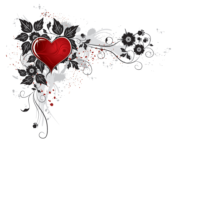Red heart with vintage Backgrounds for Powerpoint Presentations ...