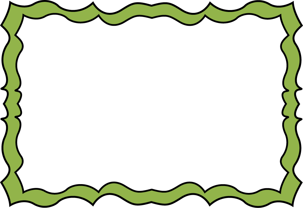Forest Green Squiggle Frame - Free Clip Art Frames