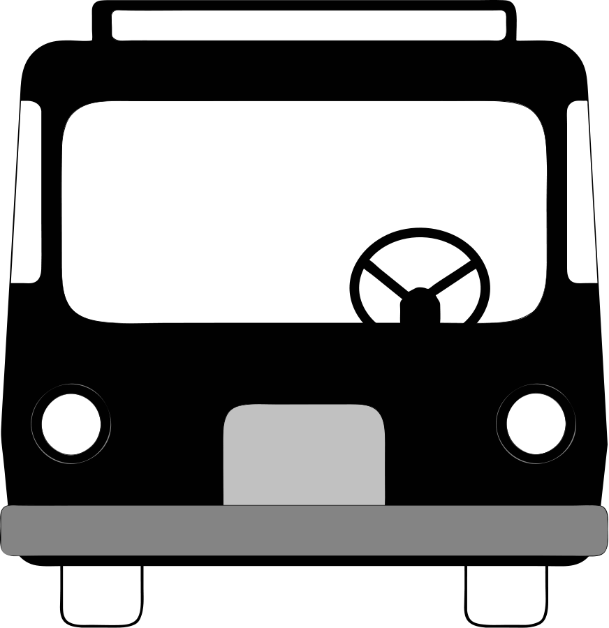 Bus front view SVG Vector file, vector clip art svg file ...