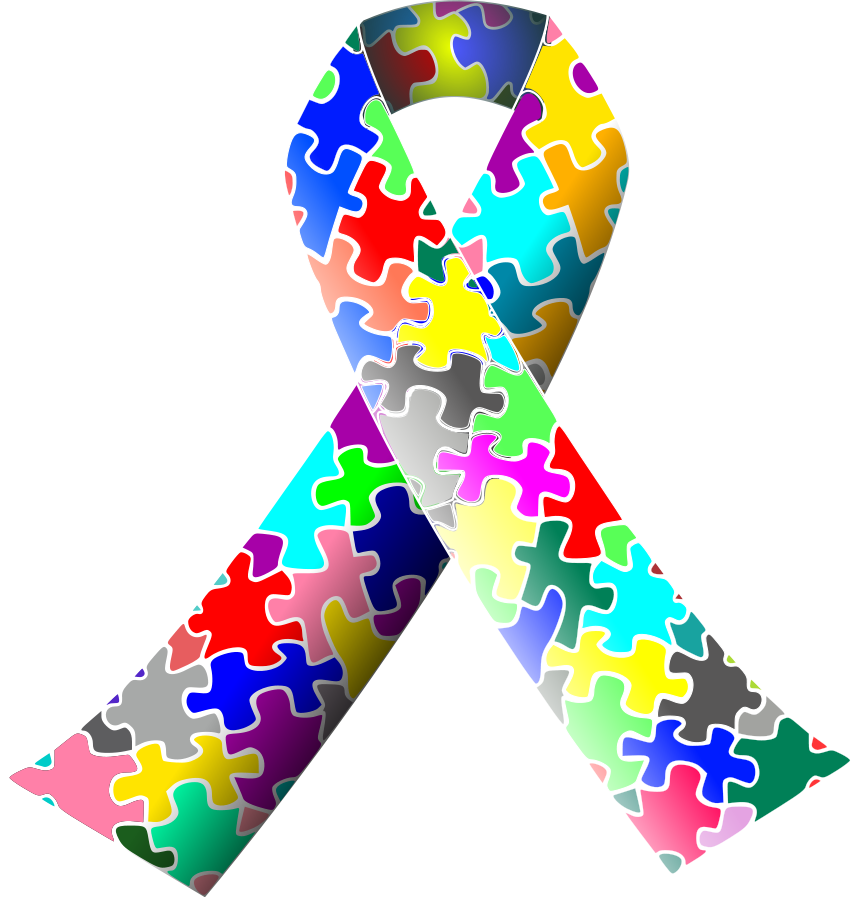 Autism (puzzle) ribbon large 900pixel clipart, Autism (puzzle ...