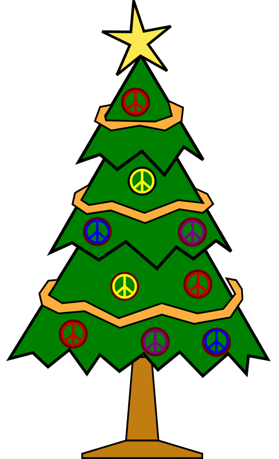 clipartist.net » Clip Art » xmas christmas tree 112 peace symbol ...
