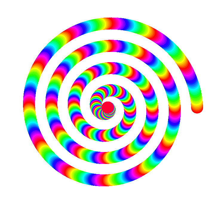 rainbow spiral animation