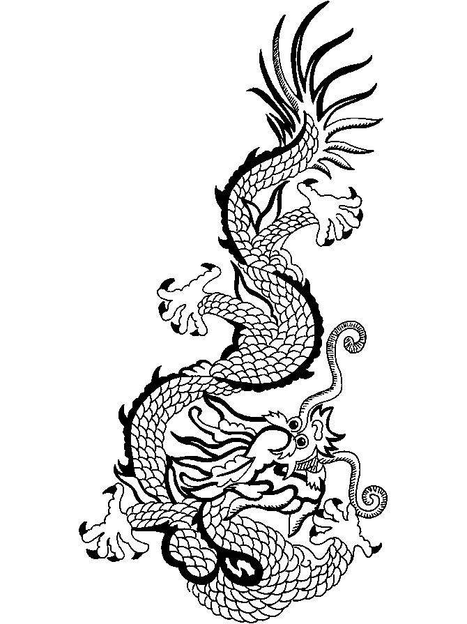 Line Art Dragon
