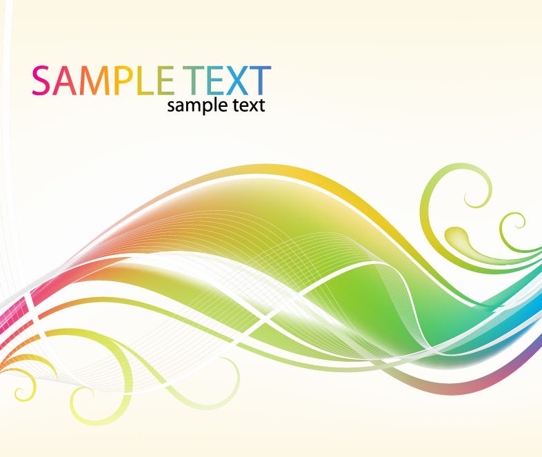 Abstract Colorful Swirl Waves Vector Background | Free Vector ...