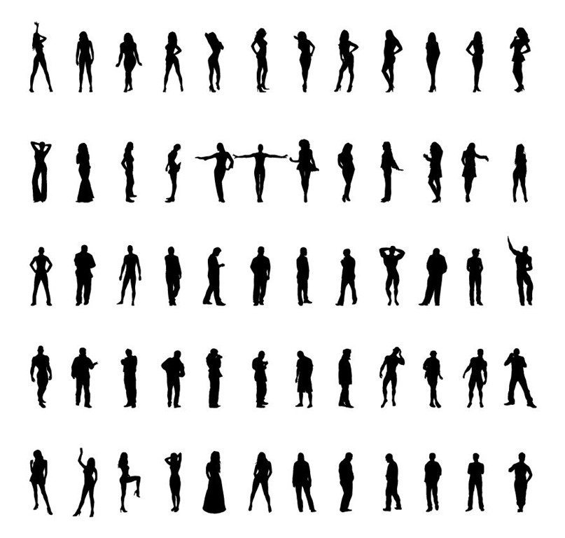 People Silhouettes Vector Set | Free Vector Graphics | All Free ...