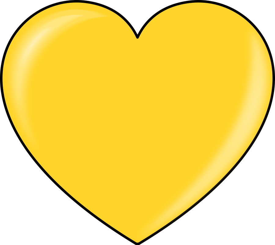 Gold Heart Clipart, vector clip art online, royalty free design ...