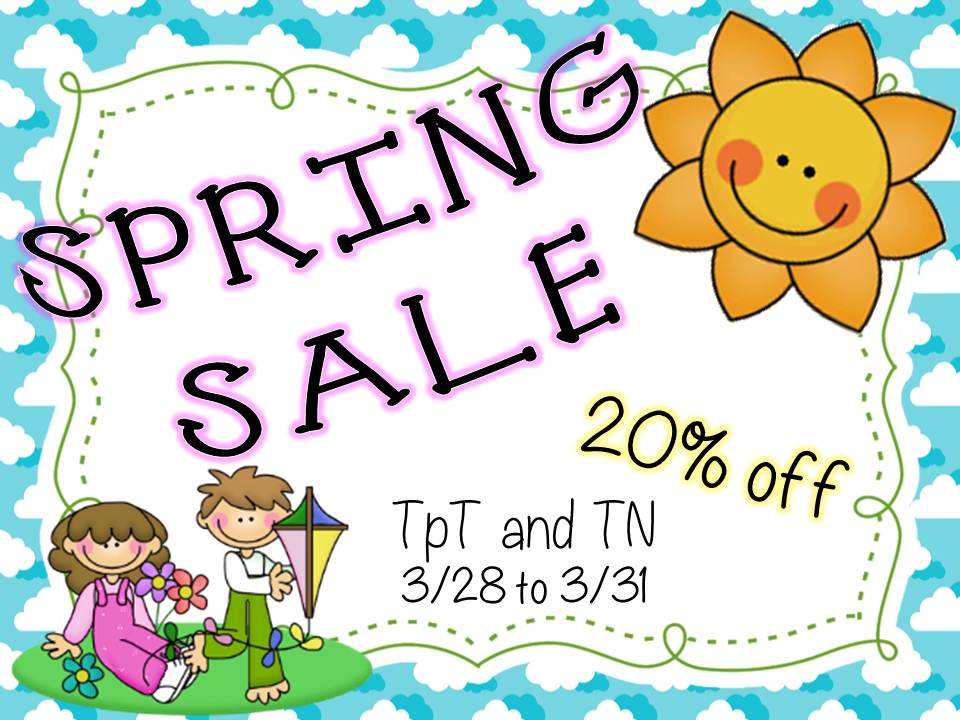 Tonya's Treats for Teachers: Spring Sale, Giveaway Reminder, and ...