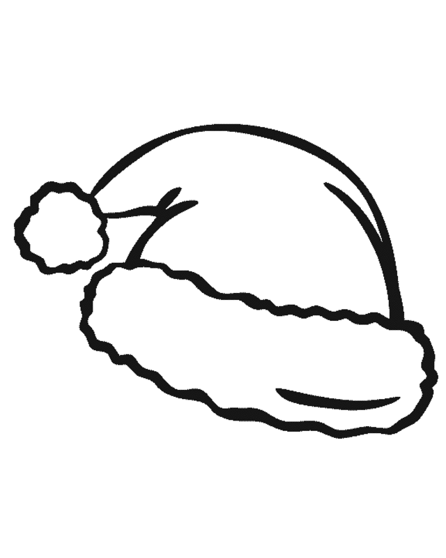 santa hat clipart black and white - photo #6