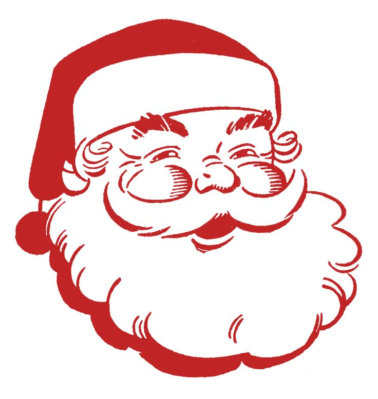 Retro Christmas Clip Art - Jolly Santa
